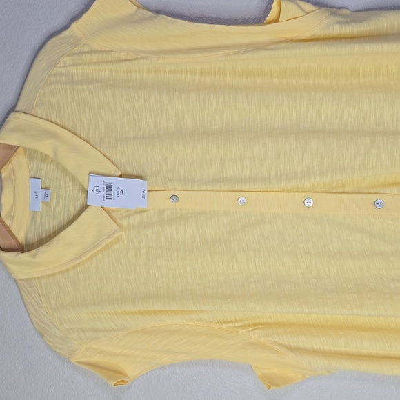 J. Jill  Sleveless Yellow Button Front  Shirt Versatile Style Size 4X NwT. - Picture 2 of 9